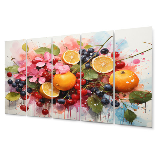 DesignArt Citrusy Delight IV Fruits Metal Wall Art Set Wayfair Canada